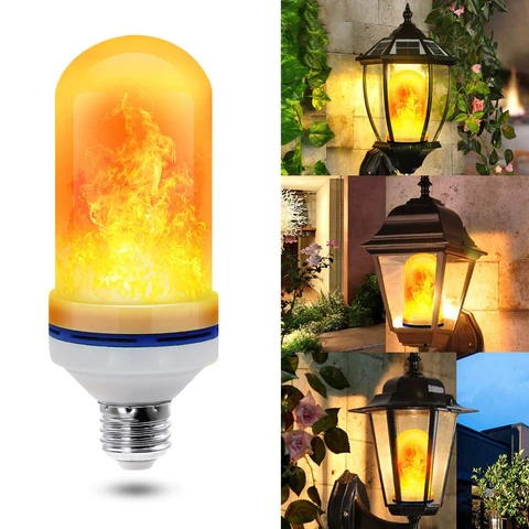 Simulate Flame Decorate led flame effect light bulb christmas Decorations Light smart Bulb For Courtyard Porch