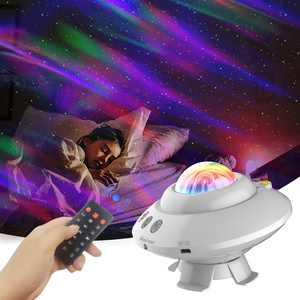 Northern Lights Starry Projector UFO Aurora galaxy star projection Led night light with Timer Speaker for kid gift Bedroom