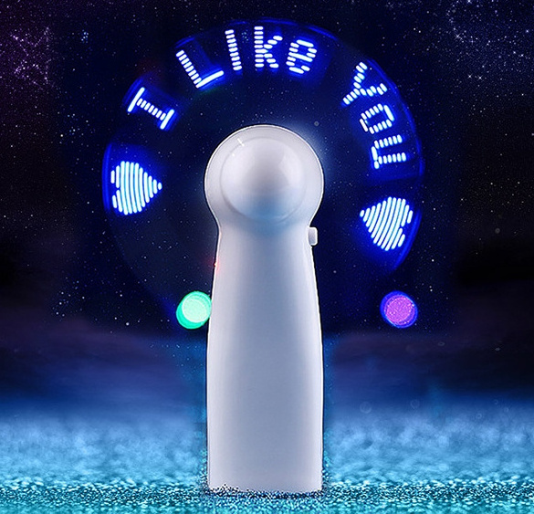 Mini Portable Handy LED Text Fan  Flash Display  LED Message Fan for Gift Concert Promotion