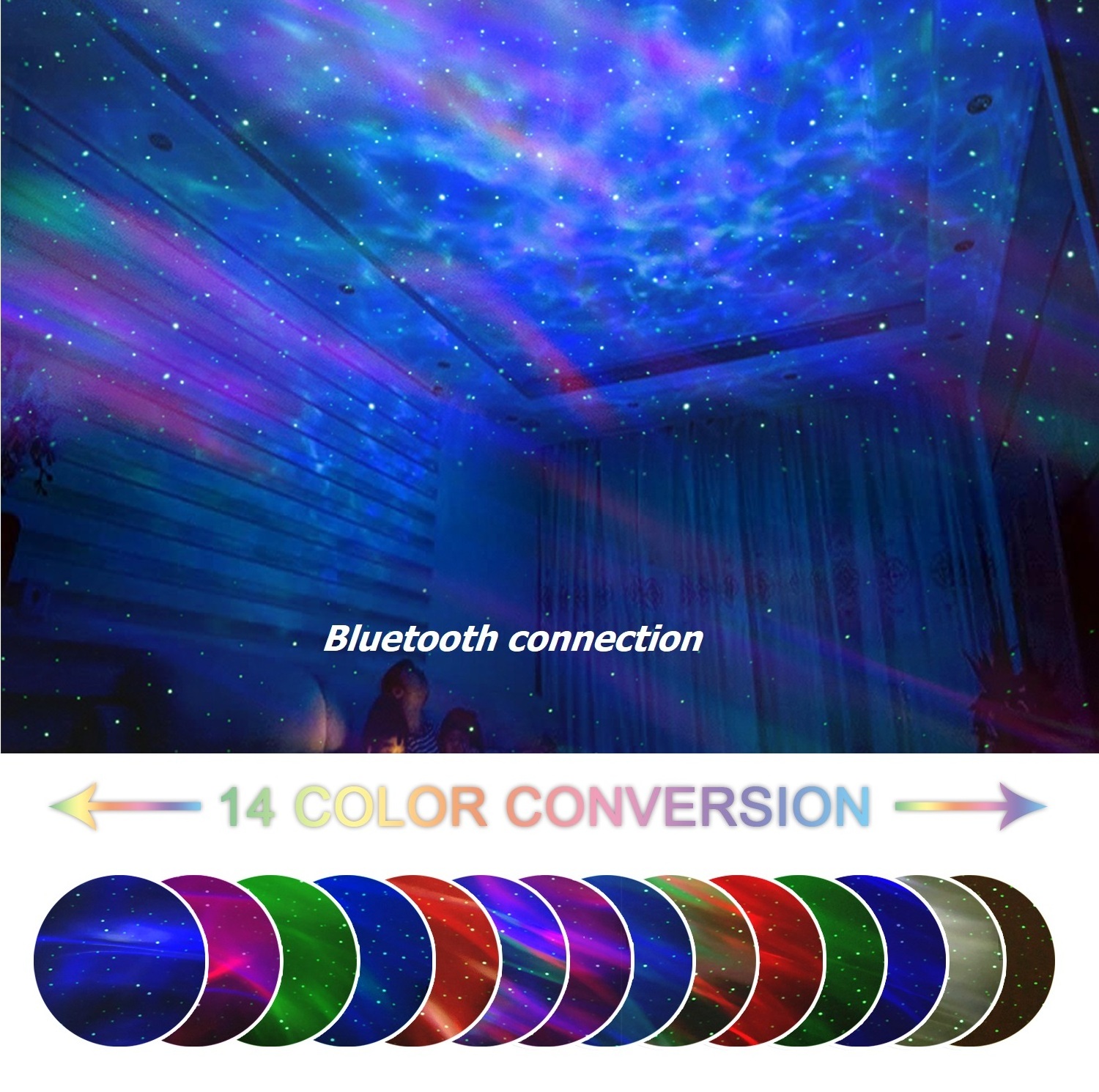 Northern Lights Starry Projector UFO Aurora galaxy star projection Led night light with Timer Speaker for kid gift Bedroom