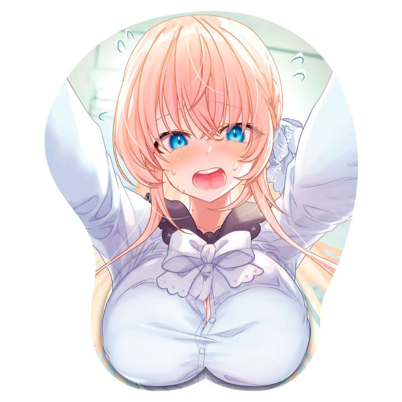 Custom 3D Ergonomic Silicone Gel Mouse pad Anime Breast Boom Rubber Wrist Mat For Desk Keyboard Mouse Pads with Wrist Rest