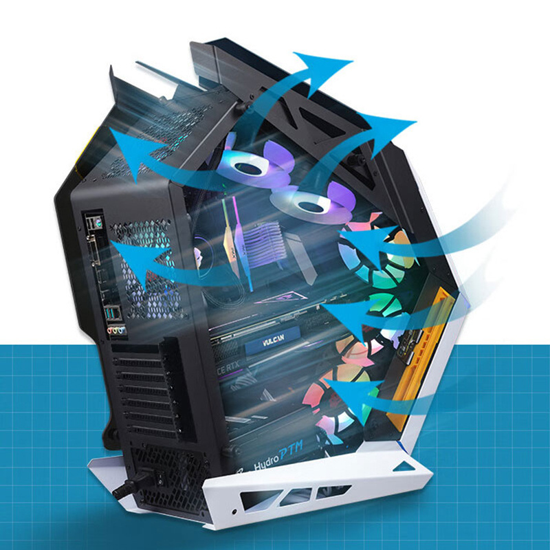 New Design M-ATX Gaming PC Case with Tempered Glass Side Panel Window Horizontal Mesh Front Panel Stock Status