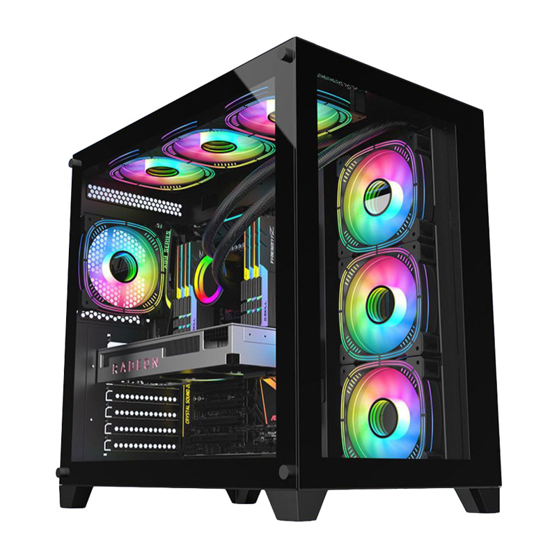 Factory New Product ATX Gaming Cabinet Mid-tower Computer CPU Case Gaming PC Case USB3.0 For Desktop Tempered Glass Panel