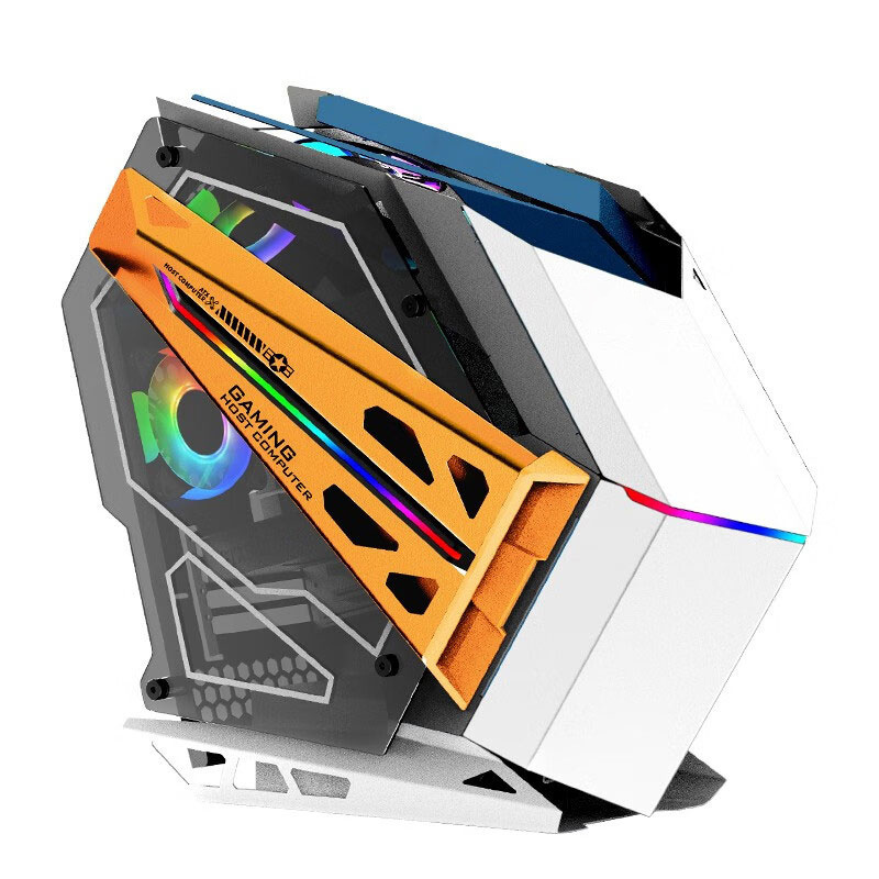 New Design M-ATX Gaming PC Case with Tempered Glass Side Panel Window Horizontal Mesh Front Panel Stock Status