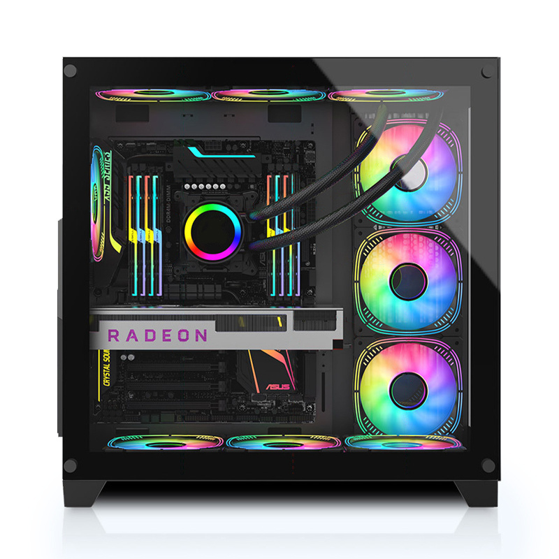 Factory New Product ATX Gaming Cabinet Mid-tower Computer CPU Case Gaming PC Case USB3.0 For Desktop Tempered Glass Panel