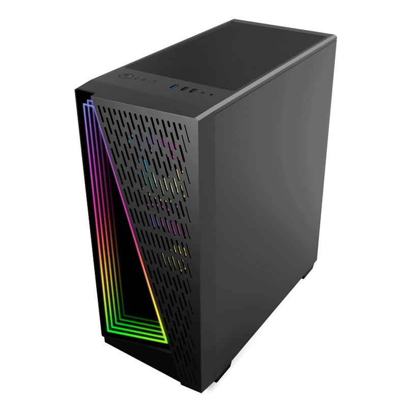 2023 New Designed Custom PC Gaming ATX Case GPU CPU Server Tempered Glass RGB Fan LED Computer Case Towers Hot Sale Products