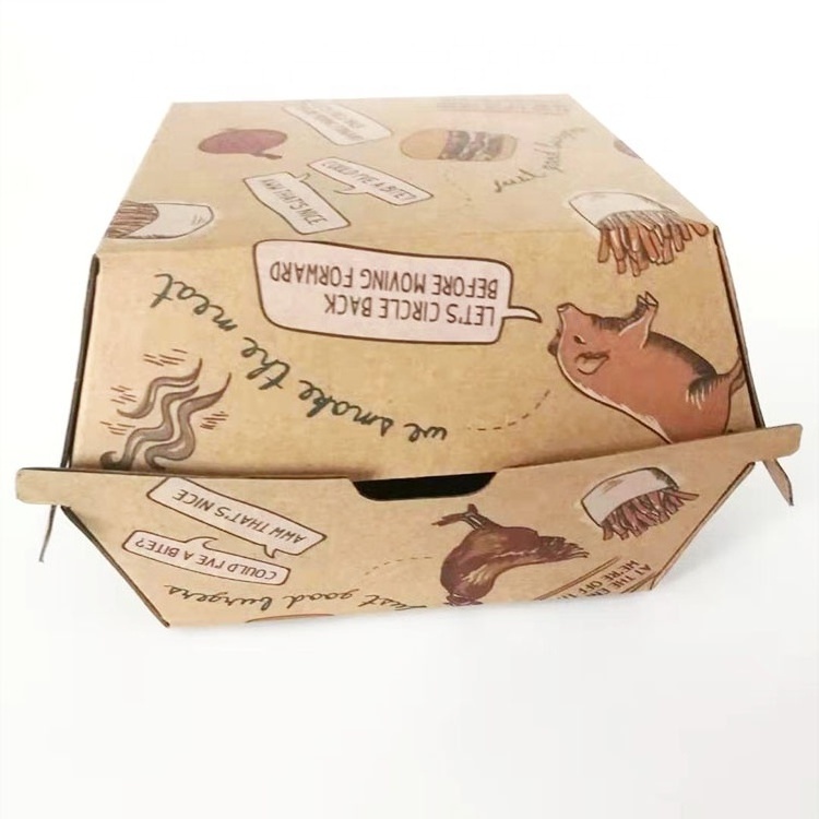 Wholesale Custom Burger Packaging Box Kraft Boxes For Burger Burger Box ...