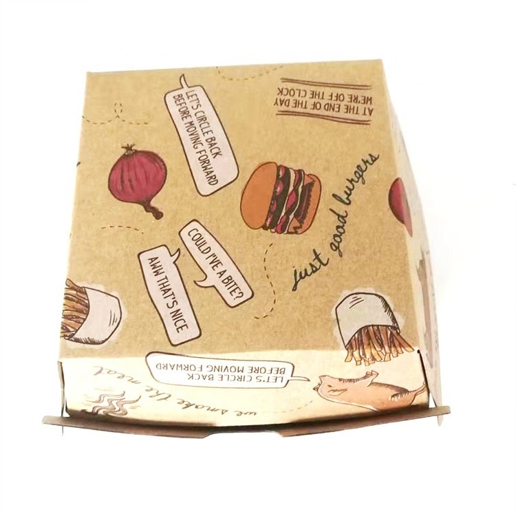 Wholesale Custom Burger Packaging Box Kraft Boxes For Burger Burger Box ...