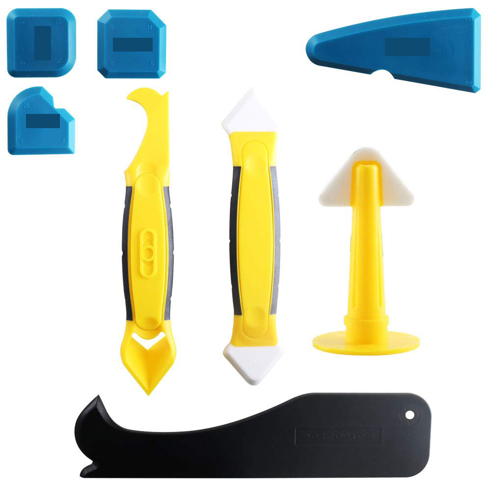 8pcs Caulking Tool Kit 8 in 1 Professional Silicone Sealant Finishing Tool Scratch Remover Tool for Bathroom Kitchen Room Sealin