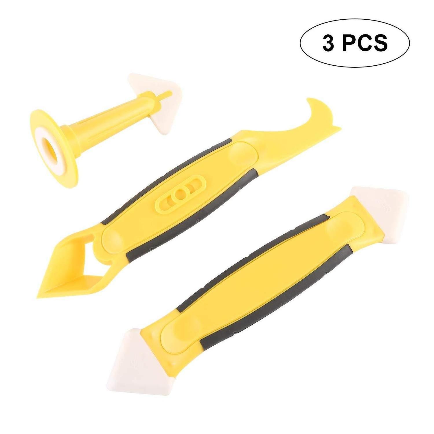 8pcs Caulking Tool Kit 8 in 1 Professional Silicone Sealant Finishing Tool Scratch Remover Tool for Bathroom Kitchen Room Sealin