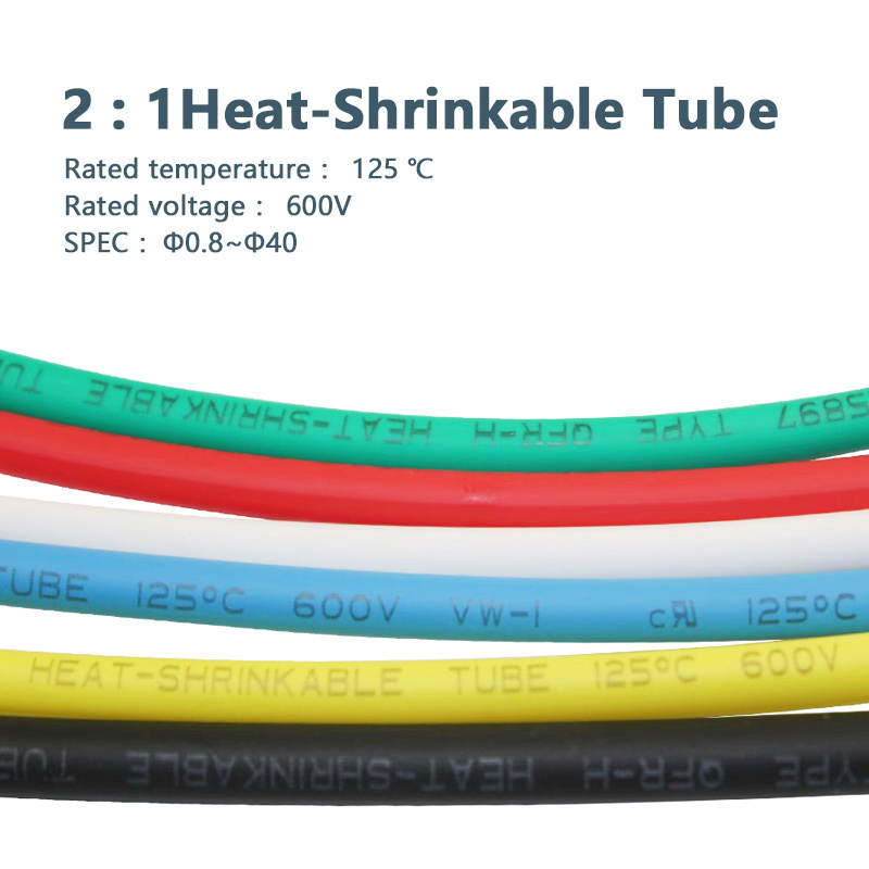 flame-retardant class vw-1 black ID3.5mm XLPE polyethylene material heat shrink tube