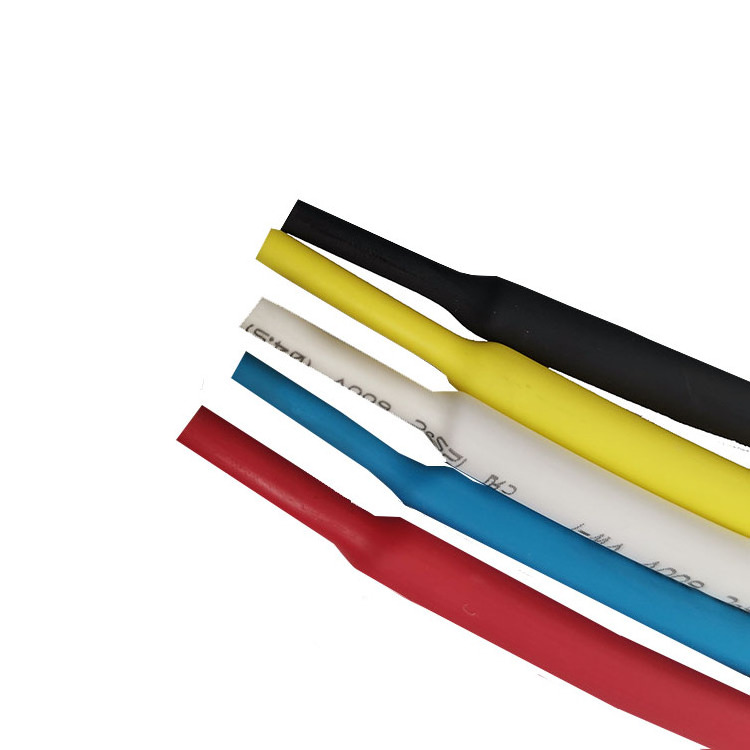 Ultra Thin Wall Extruded heat Shrinkable tubing for Wire Protection black in stock 2 to 1 XLPE  Heat Shrink Tube