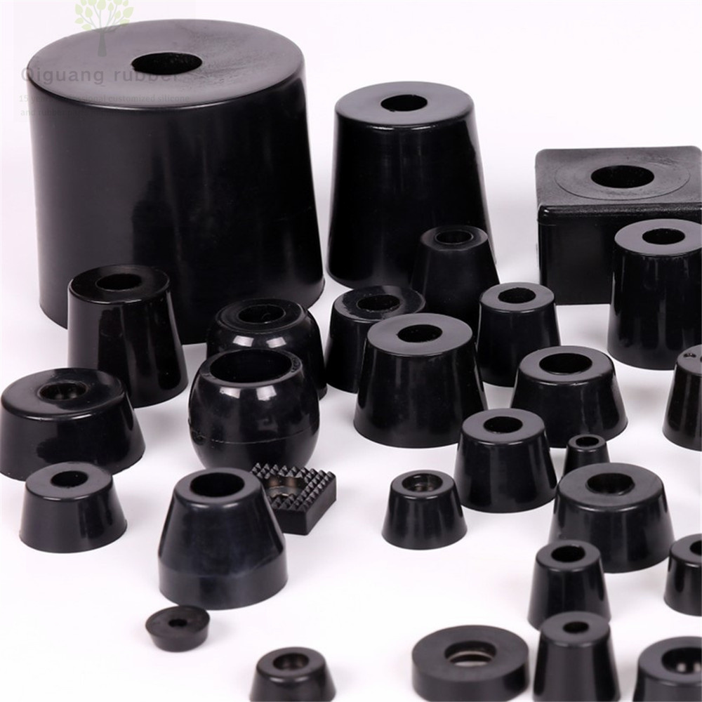 Cone Cylinder Anti Slip Black Rubber Sound Dampening Rubber Feet Rubber Silicone Bumper Pad