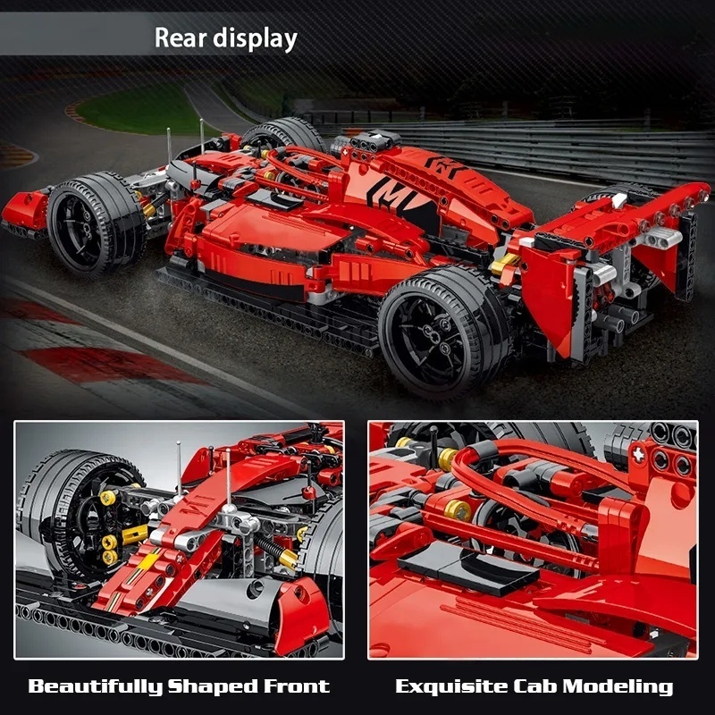 Hot Sale Race Car Building Kit Engineering Toy Brick Block Remote Control F1 Car for Children Christmas Gift