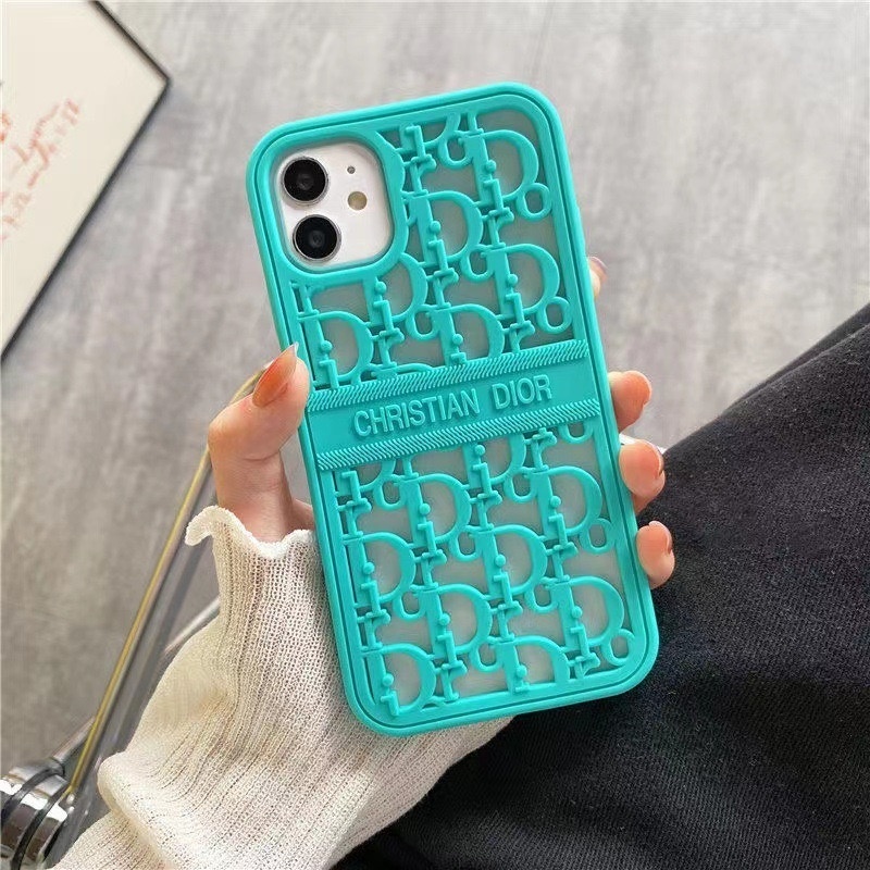 Luxury Brand 13pro anti drop silicone phone case hollowed out for iPhone 12 heat dissipation protection case Apple 11x13xr