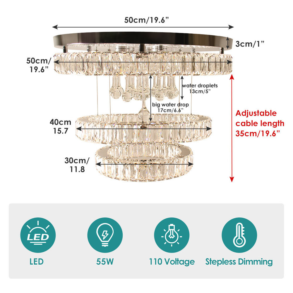 Dimmable 30*40*50 Remote Included 19.7