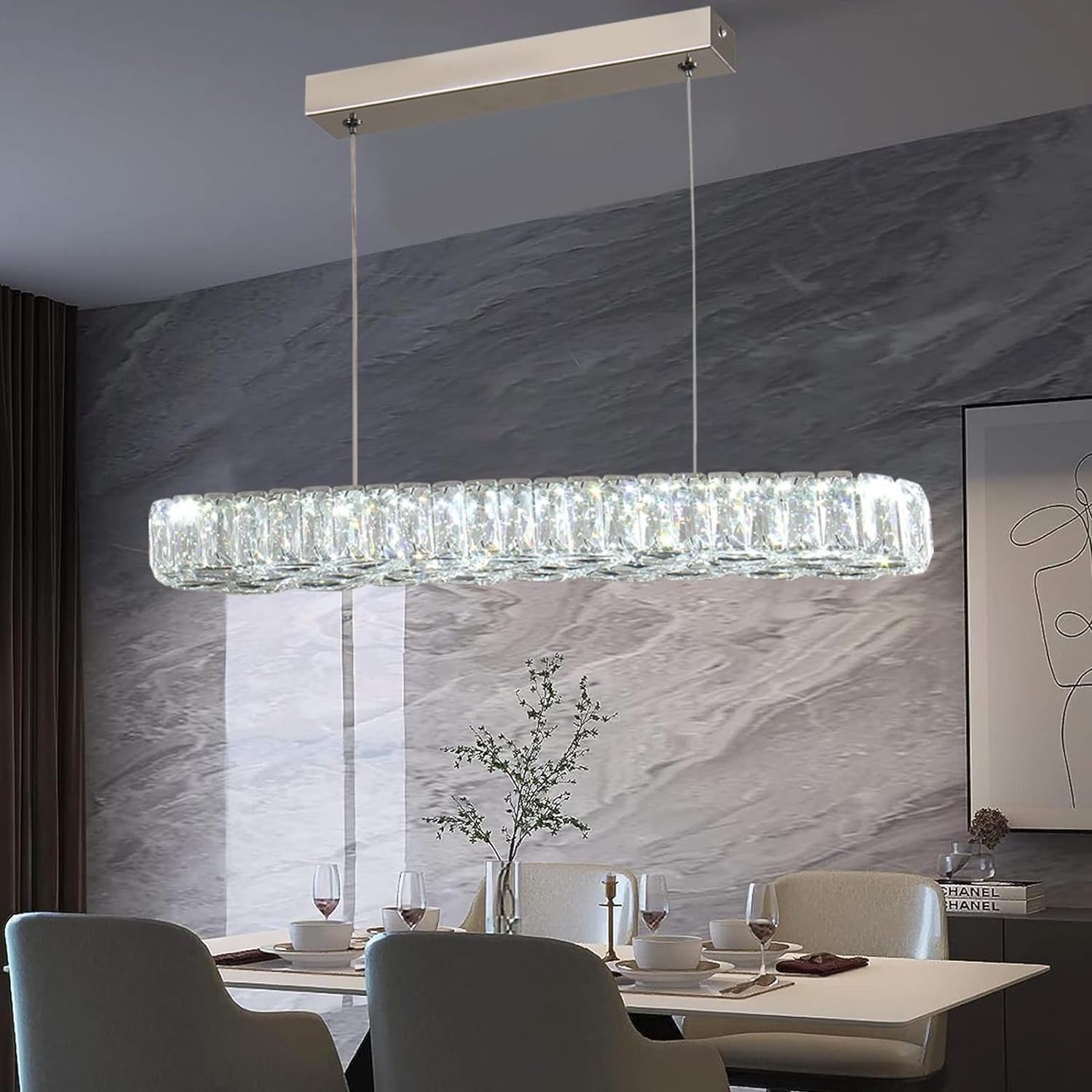 Modern Pendant Light Fixtures Crystal Dining Room Lighting Fixtures Pendant Light for Dining Room Kitchen Island Living Room