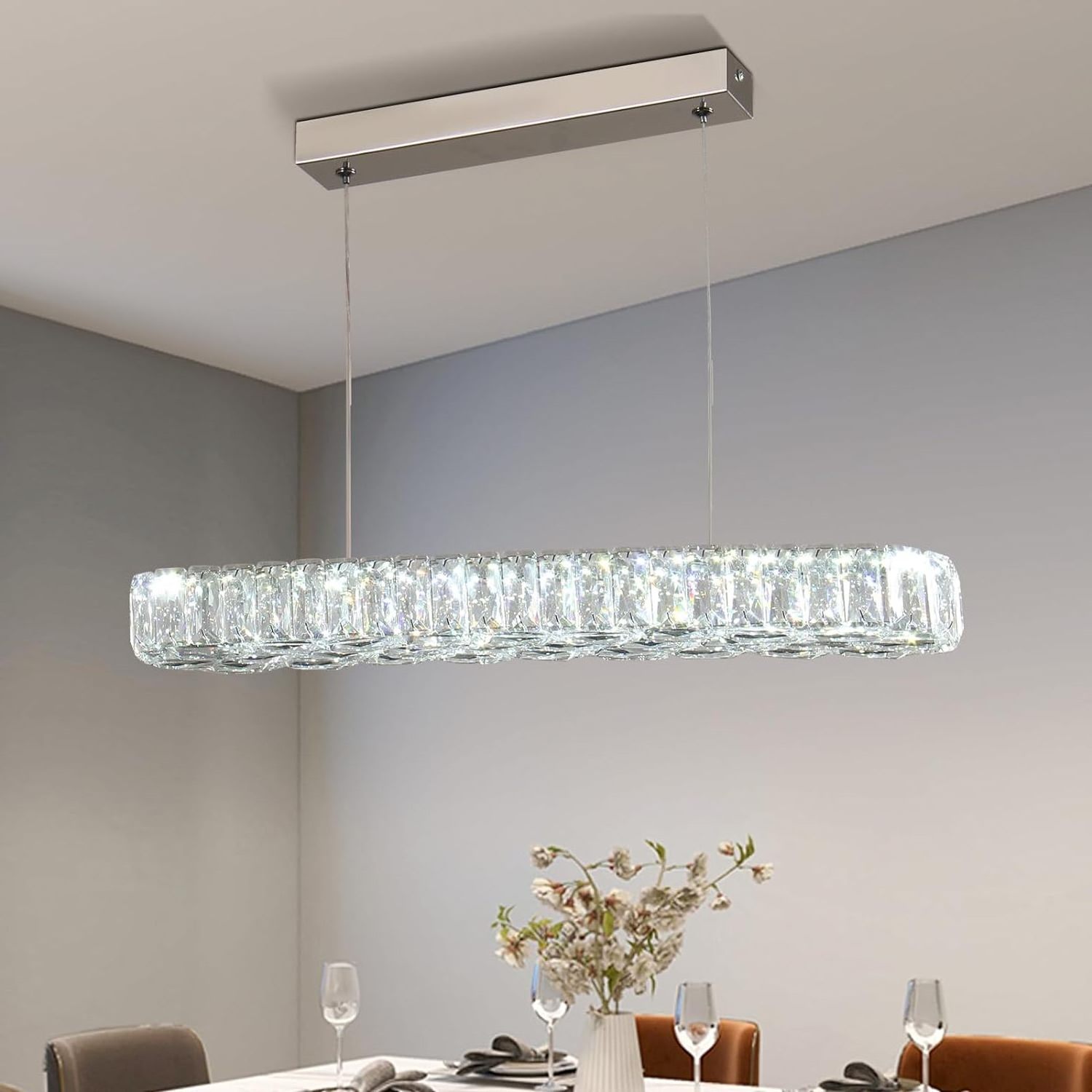 Modern Pendant Light Fixtures Crystal Dining Room Lighting Fixtures Pendant Light for Dining Room Kitchen Island Living Room