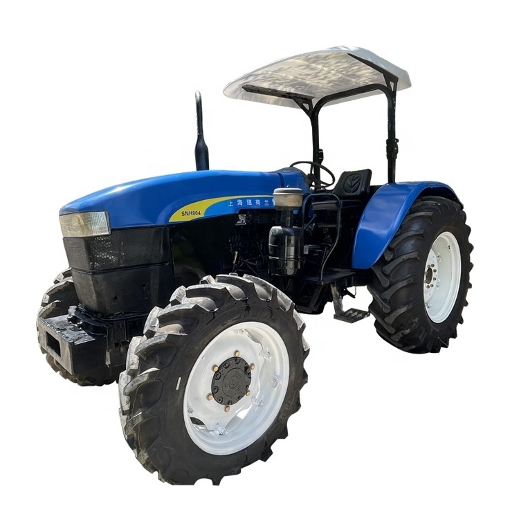 Used Agricultural Machinery Farm Wheel Small Mini Compact Tractors New Holland Snh754 With dry tires and farm tools