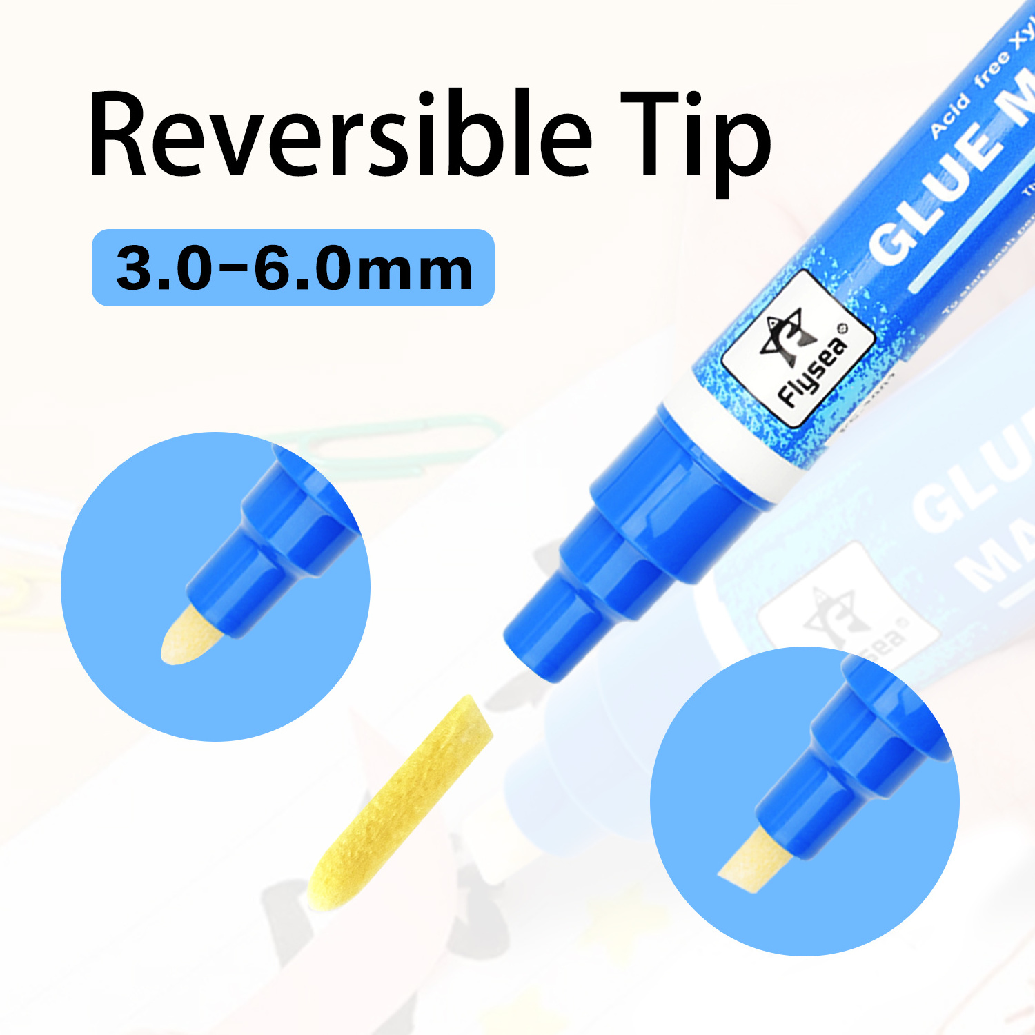 The New Listing Reversible Tip &Round Tip Glue Pen for Crafting