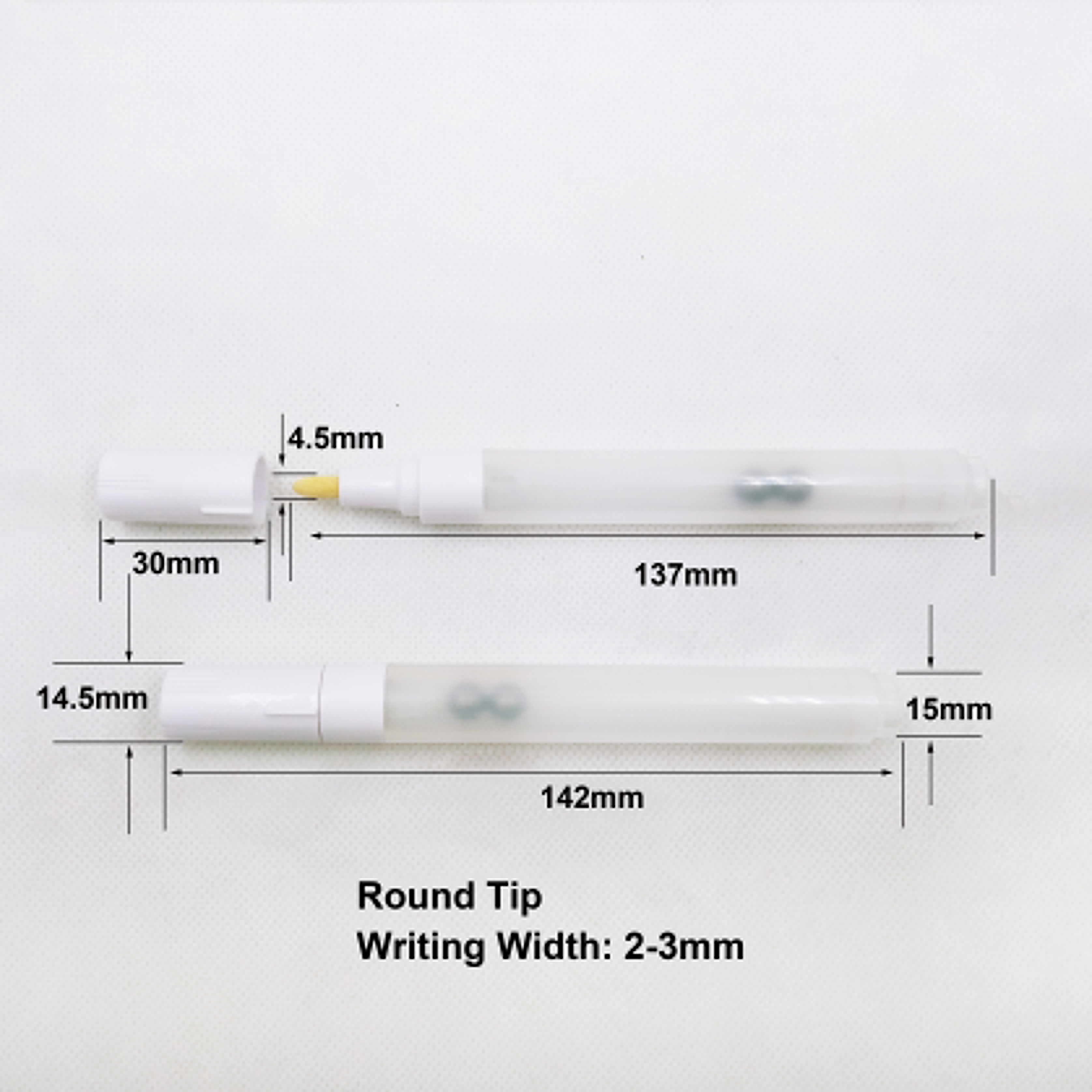 Clear Plastic Medium Tips 4.5mm Tip Watercolor Oil Acrylic Paints Marker Pen Empty Tube Ink Fountain Refill Pen