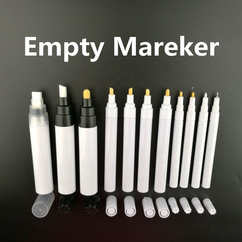 Super Colourful Empty Aluminum Tube Marker Pen No Ink Accessories 0.7 Writing Line Width Paint Marker Empty