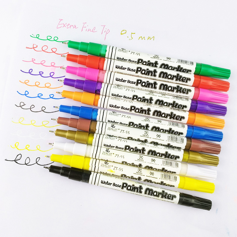 Acrylic Marker Water-based Medium Point Tip Posca Paint Marker Marker Pen Permanent Japanese Acrylic Pen Nib 12/18/24/28 One Set