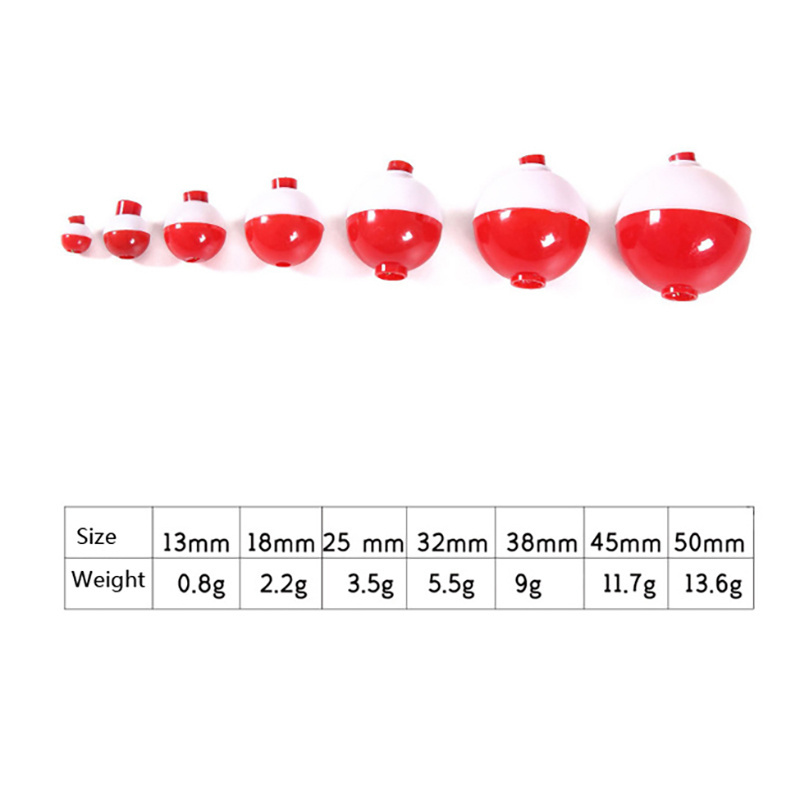 Hard Float Fishing Tackle Fishing Round Buoy Bobber Plastic Ball Float