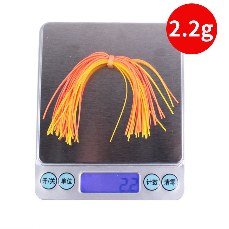 Standard Banded 13cm Silicone Skirts Bulk Colorful Fishing Lure Rubber Skirt Material