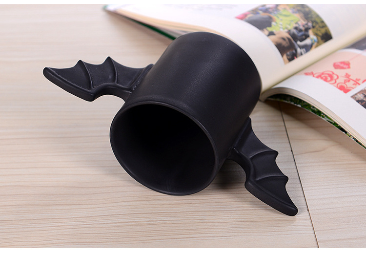 Manufacturer Cheap Price Cool Black Bat Mug Ceramic Cup Tea Coffee Mugs