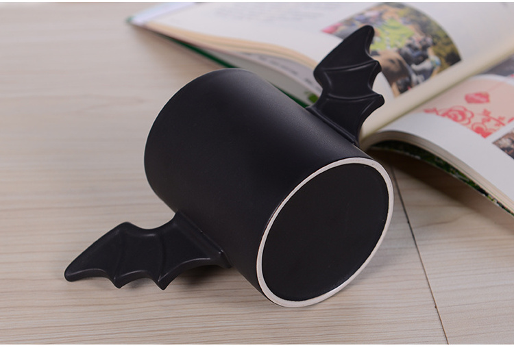 Manufacturer Cheap Price Cool Black Bat Mug Ceramic Cup Tea Coffee Mugs