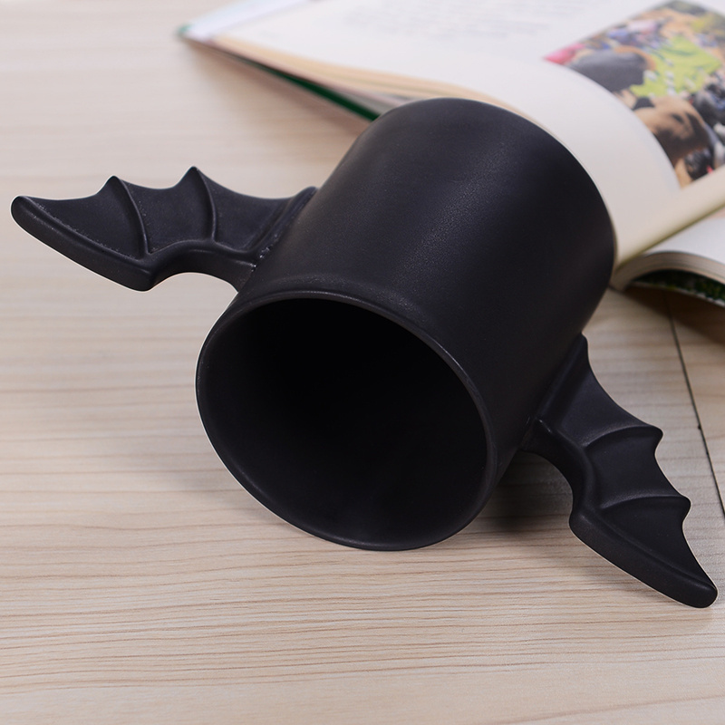 Manufacturer Cheap Price Cool Black Bat Mug Ceramic Cup Tea Coffee Mugs