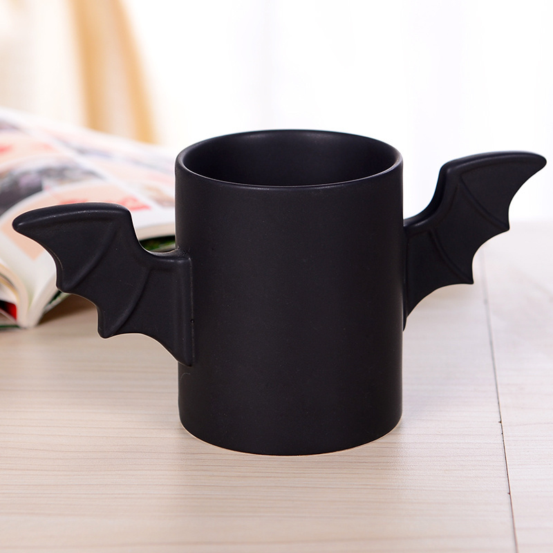 Manufacturer Cheap Price Cool Black Bat Mug Ceramic Cup Tea Coffee Mugs