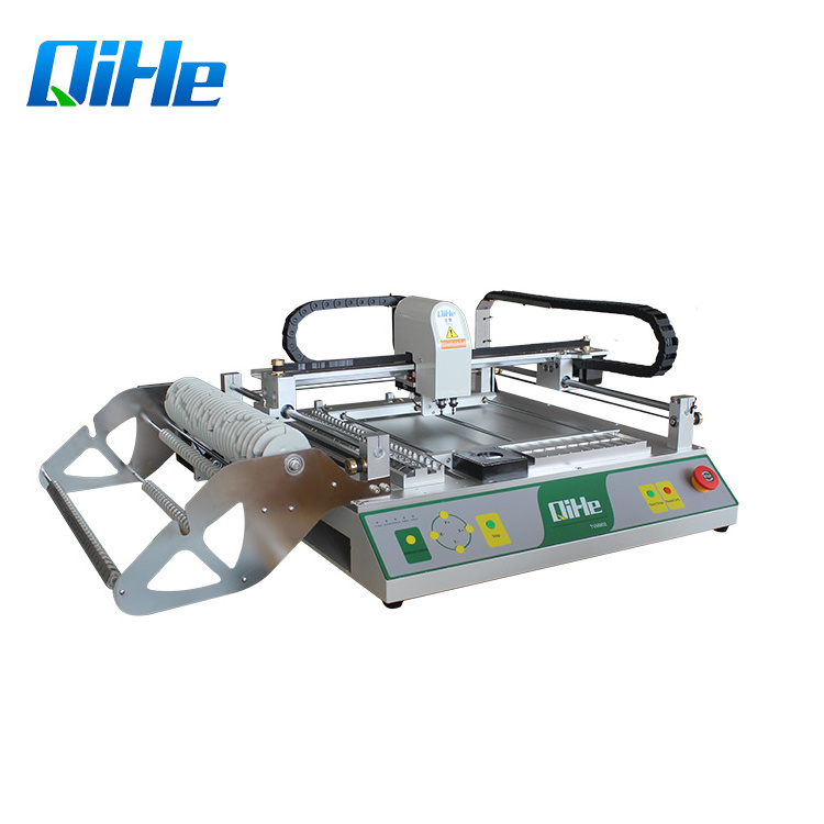 Qihe TVM802A Small Desktop SMD Pick And Place SMT Automatic Chip Mounter LED Assembly Machine