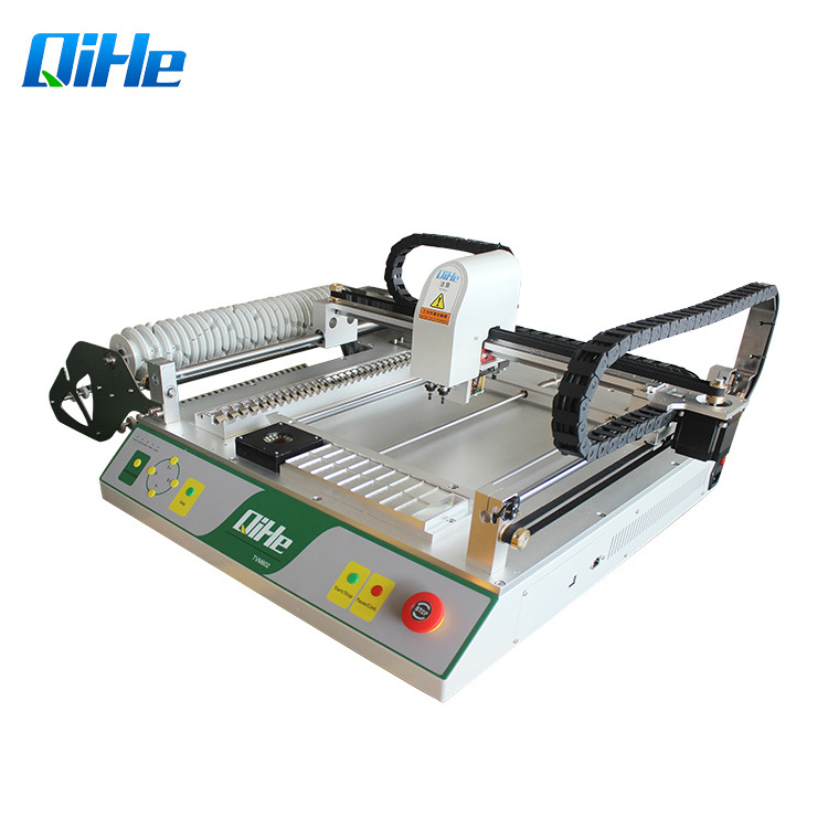 Qihe TVM802A Small Desktop SMD Pick And Place SMT Automatic Chip Mounter LED Assembly Machine