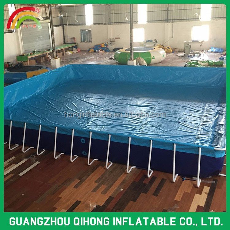 Guangzhou factory intex steel inflatable frame pool, family used swimming pool for sale