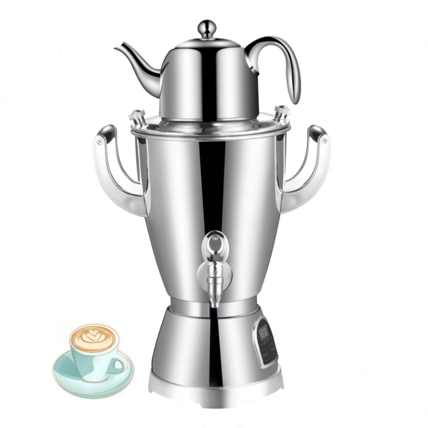 Top Selling 4L Modern Ceramic Samovar Teapot Stainless Steel Electric Kettle for Commercial and Household Use hot water urn