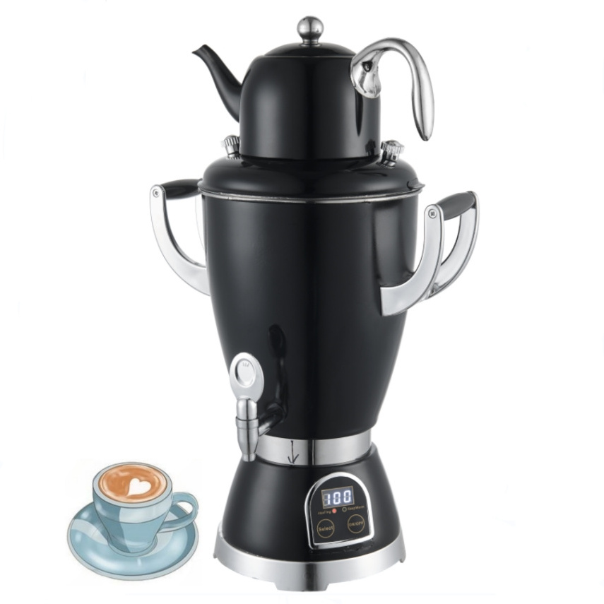 Top Selling 4L Modern Ceramic Samovar Teapot Stainless Steel Electric Kettle for Commercial and Household Use hot water urn