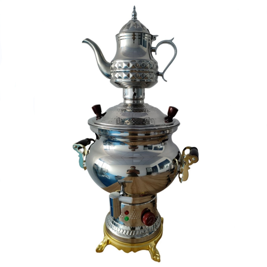 High Capacity 8L 10L Electrical Keep Warm Tea Maker Samovar Stainless Steel Thermostat Samovar With Faucet hot water urn