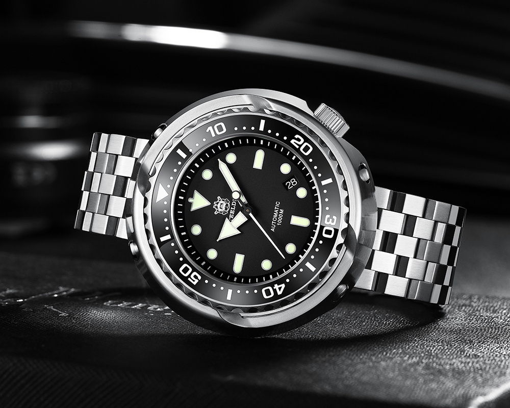 Steeldive SD1978 New Arrival Oversize 53.6mm Stainless Steel Case 1000m Waterproof NH35 Automatic Tuna Diver Watch