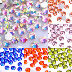 200 Colors Glue On Rhinestone 3D Nail Rhinestones 1440pcs Bulk Non Hotfix Flatback Shining Crystal Glass Stones For Tumbler