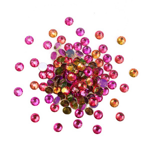 Factory Direct Wholesale Multi Color Aurora System  Rhinestones High Quality  Non Hotfix Crystal Glass Stones For Decoration