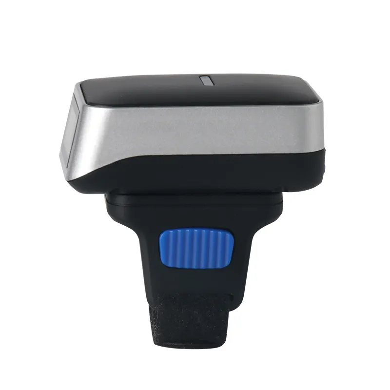 DI9010 Portable QR Barcode Scanner 1D Mini Wireless 2.4G Bluetooth 2D Wearable Finger Barcode Reader for Warehouse Supermarket