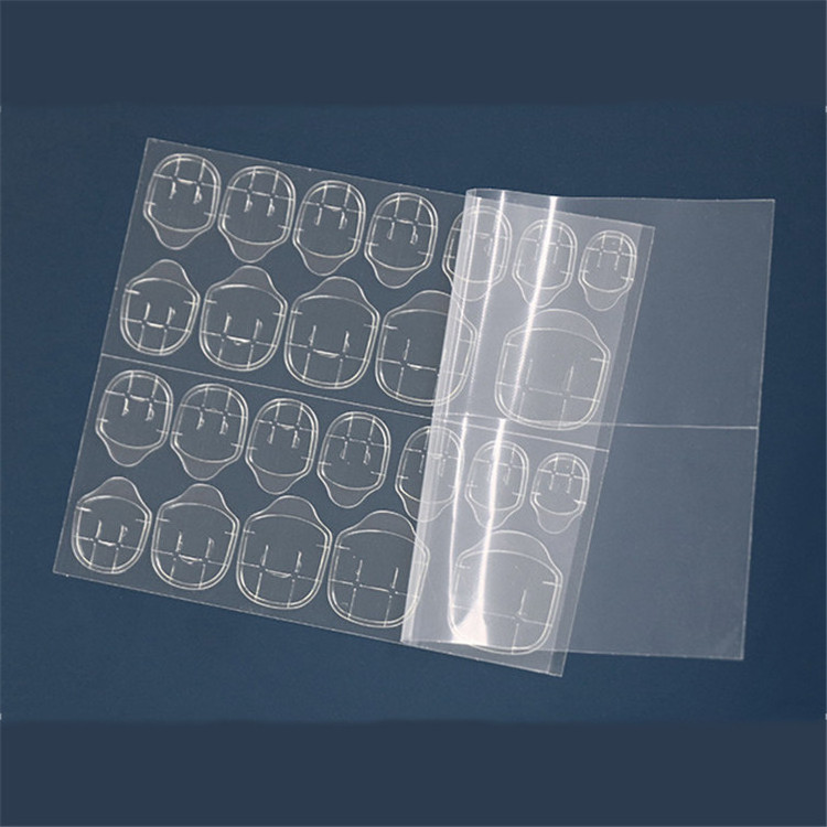 wholesale Transparent nail stickers waterproof nails jelly double-sided adhesive nail stickers