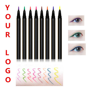 2021 Liquid Eyeliner Pen Private Label LOGO No Glue No Magnetic Sweatproof Eyeliner Waterproof Eyeliner