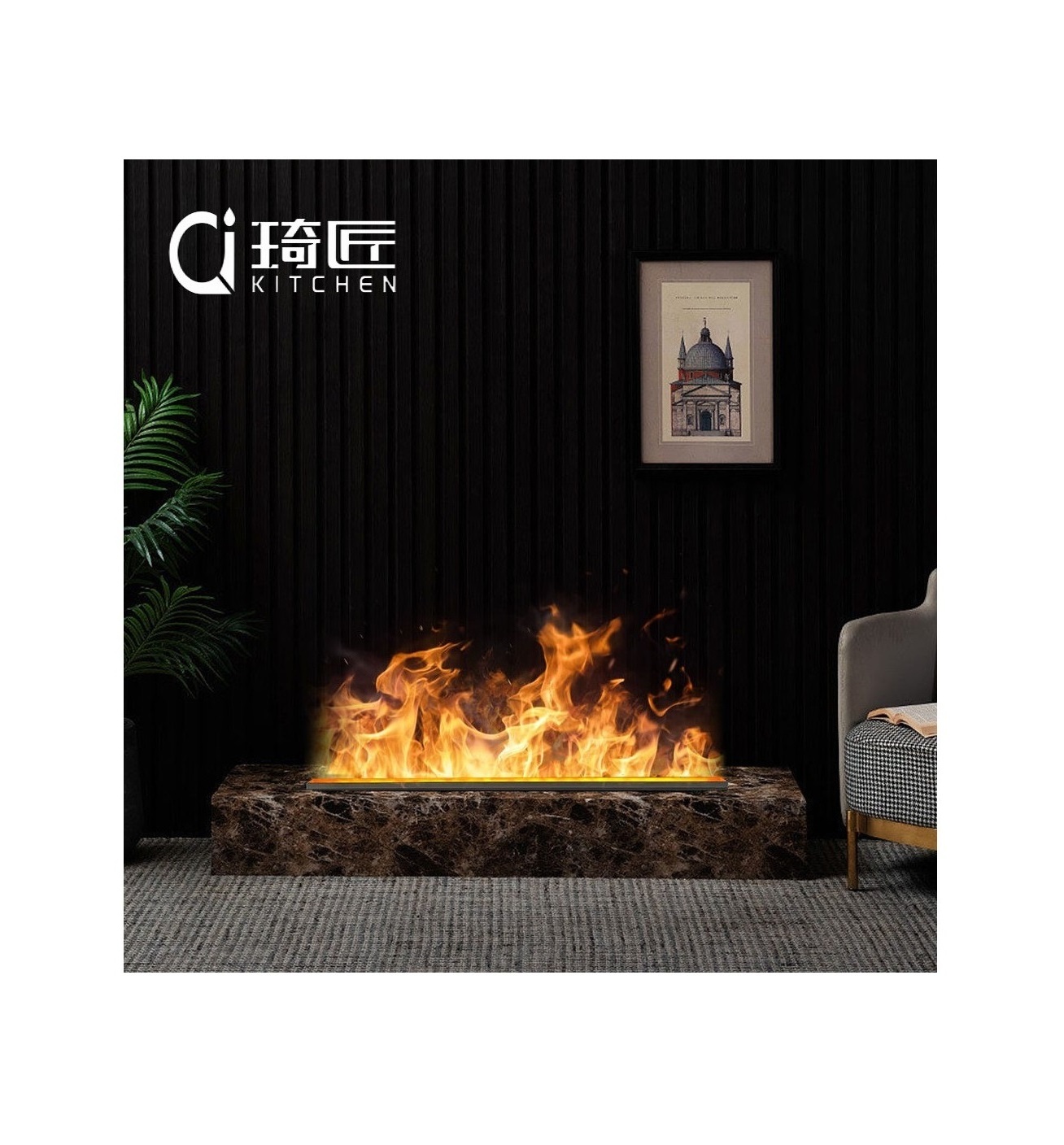 wholesale water steam vapor artificial fireplace flame indoor humidifier decor 3D electric fire place