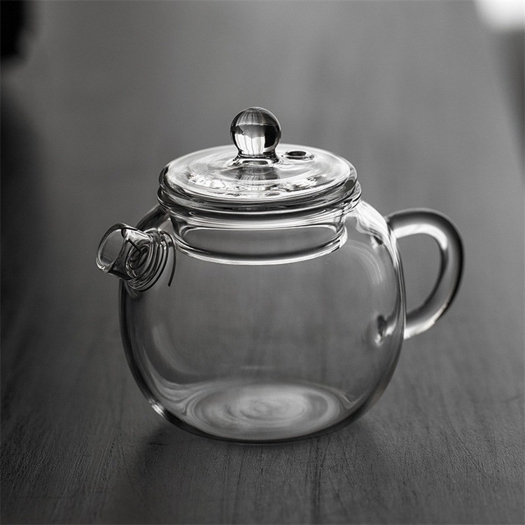 Wholesale 4 Oz Tea Kettle Kitchen High Borosilicate Small Mini Glass Teapot With Stainless Steel Filter