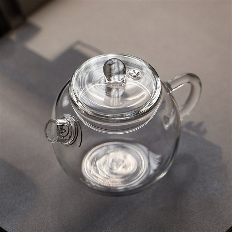 Wholesale 4 Oz Tea Kettle Kitchen High Borosilicate Small Mini Glass Teapot With Stainless Steel Filter