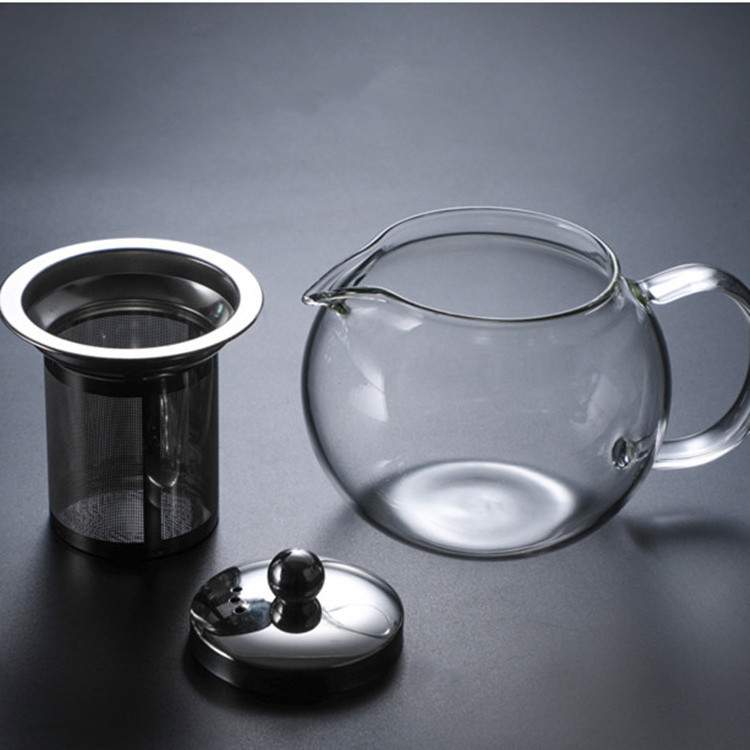 Loose Leaf Tea Maker Tea Brewer Transparent Glass Kettles And Teapots With Removable Stainless Steel Infuser And Lid