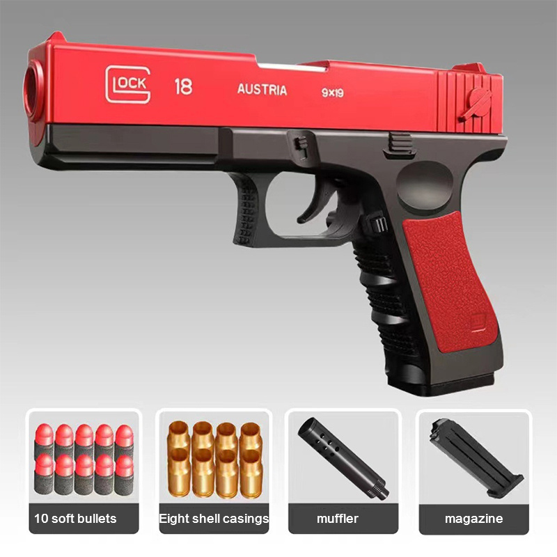 2024 Airsoft Gun toy pistol Ejecting Soft Bullet Toy Gun Simulation Planer Shell Plastic Blasters Small Pistol soft toys